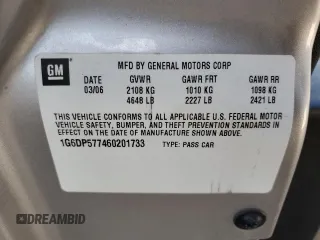 2006 Cadillac CTS with VIN 1G6DP577460201733, listed as a Copart auction lot 55899115 with 115,699 mi miles and Clean Title. Bid and sale history available at carsss.com. Image 12.