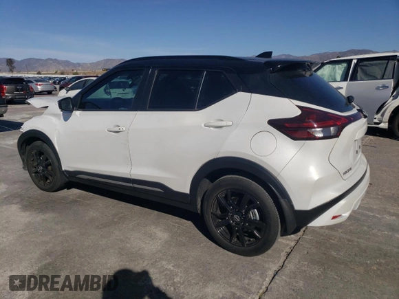 2023 Nissan Kicks SR with VIN 3N1CP5DV7PL497723, listed as a Copart auction lot 41470145 with 34,350 mi miles and Salvage Title. Bid and sale history available at carsss.com. Image 2.