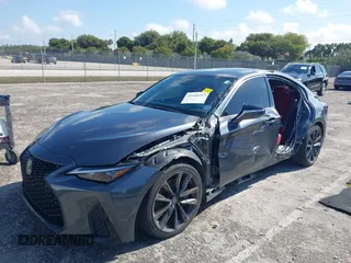2021 Lexus IS with VIN JTHGZ1B27M5045601, listed as a IAAI auction lot 41930557 with 26,728 mi miles. Bid and sale history available at carsss.com. Image 6.