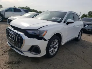 2022 Audi Q3 S line Premium with VIN WA1DECF36N1129233, listed as a Copart auction lot 57403645 with 27,837 mi miles and Salvage title. Bid and sale history available at DreamBid. Image 1.