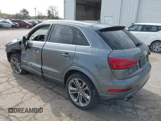 2015 Audi Q3 Prestige with VIN WA1GFCFS9FR007776, listed as a IAAI auction lot 42126928 with 110,981 mi miles and . Bid and sale history available at DreamBid. Image 3.