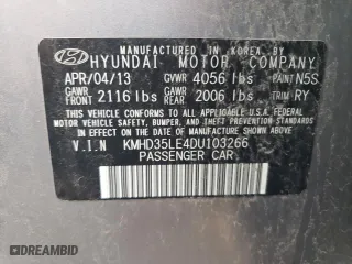 2013 Hyundai Elantra GT with VIN KMHD35LE4DU103266, listed as a Copart auction lot 69179794 with 106,171 mi miles and Salvage Title. Bid and sale history available at carsss.com. Image 13.