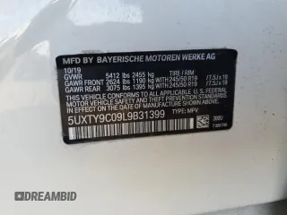 2020 BMW X3 M40i with VIN 5UXTY9C09L9B31399, listed as a Copart auction lot 87004624 with Not Provided miles and Salvage Title. Bid and sale history available at DreamBid. Image 14.