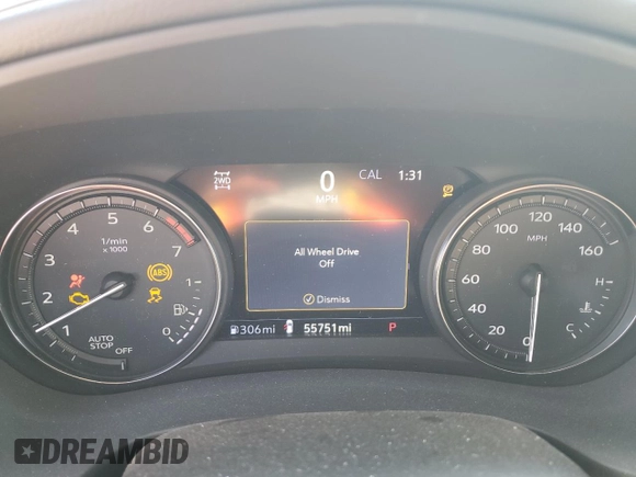2021 Cadillac XT4 AWD Sport with VIN 1GYFZFR43MF032608, listed as a Copart auction lot 74906524 with 55,751 mi miles and Salvage title. Bid and sale history available at DreamBid. Image 9.