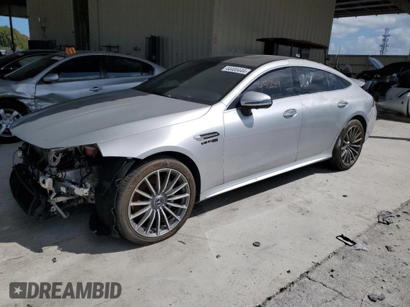 2019 Mercedes-Benz AMG GT 53 z VIN WDD7X6BB1KA008509, wystawiony jako Copart lot #44400444 z przebiegiem 45 249 mil mil oraz . Historia ofert i sprzedaży dostępna na DreamBid. Obrazek 1.