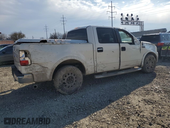 2008 Ford F-150 XLT with VIN 1FTPW12V68FC28864, listed as a Copart auction lot 50833495 with 154,615 mi miles and Salvage title. Bid and sale history available at DreamBid. Image 3.