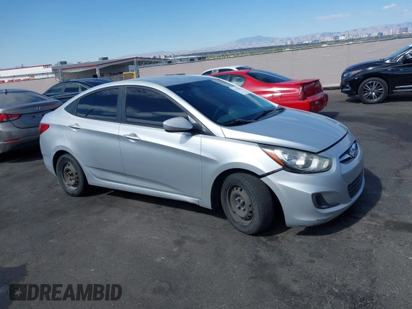 2014 Hyundai Accent GLS with VIN KMHCT4AE9EU688954, listed as a IAAI auction lot 42141664 with 99,041 mi miles. Bid and sale history available at carsss.com. Image 1.