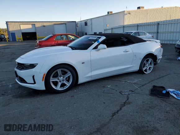 2019 Chevrolet Camaro 1LT with VIN 1G1FB3DSXK0141655, listed as a Copart auction lot 44549565 with 0 mi miles and Salvage Title. Bid and sale history available at carsss.com. Image 1.