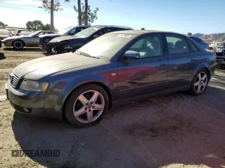 2002 Audi A4 1.8T with VIN WAULC68EX2A314031, listed as a Copart auction lot 77676604 with 84,862 mi miles and Clean Title. Bid and sale history available at carsss.com. Image 1.