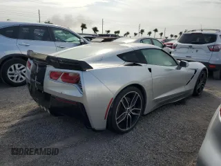 2017 Chevrolet Corvette Z51 2LT with VIN 1G1YK2D75H5117693, listed as a Copart auction lot 75127544 with 0 mi miles and Salvage Title. Bid and sale history available at carsss.com. Image 3.