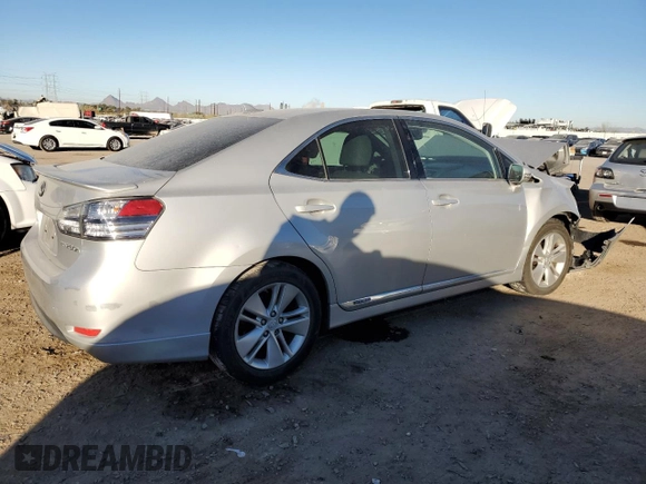 2010 Lexus HS 250h with VIN JTHBB1BA9A2013008, listed as a Copart auction lot 85761394 with Not Provided miles and Salvage Title. Bid and sale history available at DreamBid. Image 3.
