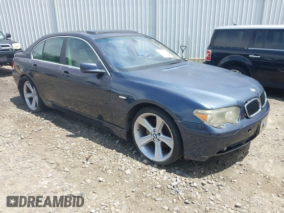 2003 BMW 7 Series 745i with VIN WBAGL63433DP66838, listed as a IAAI auction lot 42548738 with Not provided miles and . Bid and sale history available at DreamBid. Image 1.