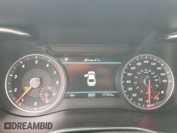 2019 Genesis G70 Advanced with VIN KMTG74LEXKU024019, listed as a Copart auction lot 50832935 with 111,373 mi miles and Salvage Title. Bid and sale history available at DreamBid. Image 9.