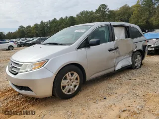 2013 Honda Odyssey LX with VIN 5FNRL5H26DB085452, listed as a Copart auction lot 47459205 with 81,341 mi miles and Salvage Title. Bid and sale history available at carsss.com. Image 1.