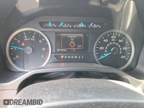 2016 Ford F-150 XLT with VIN 1FTFX1EG5GKF71001, listed as a Copart auction lot 54258205 with 67,735 mi miles and Salvage title. Bid and sale history available at DreamBid. Image 9.