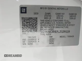2020 Cadillac XT5 Premium Luxury FWD with VIN 1GYKNCRS7LZ129119, listed as a IAAI auction lot 41710878 with 52,575 mi miles and . Bid and sale history available at carsss.com. Image 9.