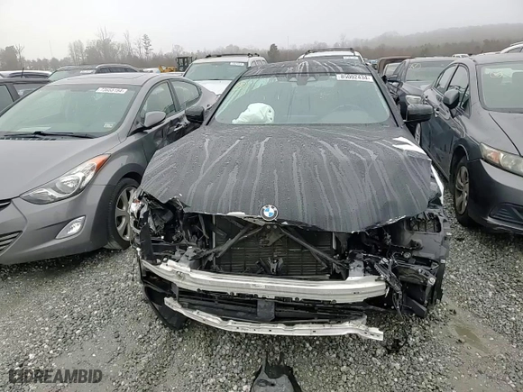 2019 BMW 5 Series 530e iPerformance with VIN WBAJA9C54KB392594, listed as a Copart auction lot 85002434 with 0 mi miles and Salvage Title. Bid and sale history available at carsss.com. Image 10.