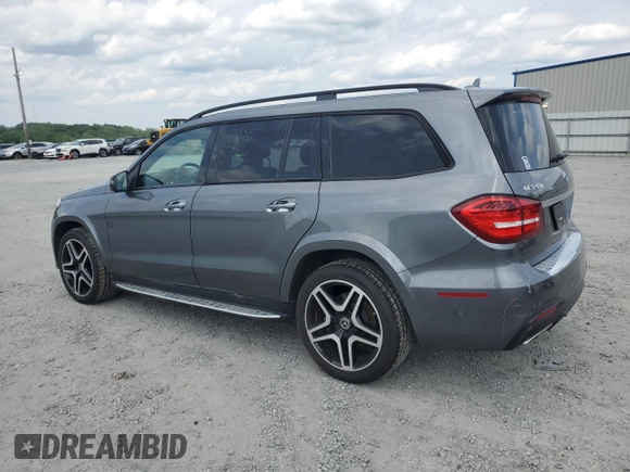 2018 Mercedes-Benz GLS 550 with VIN 4JGDF7DEXJB134109, listed as a Copart auction lot 56599125 with 62,280 mi miles and Salvage title. Bid and sale history available at DreamBid. Image 2.