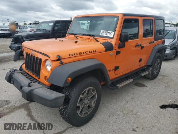 2013 Jeep Wrangler Unlimited Rubicon with VIN 1C4BJWFGXDL545866, listed as a Copart auction lot 59788115 with 102,617 mi miles and Salvage title. Bid and sale history available at DreamBid. Image 1.