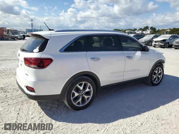 2019 Kia Sorento EX Sport V6 with VIN 5XYPH4A54KG608240, listed as a Copart auction lot 44384925 with 34,445 mi miles and Salvage Title. Bid and sale history available at carsss.com. Image 3.