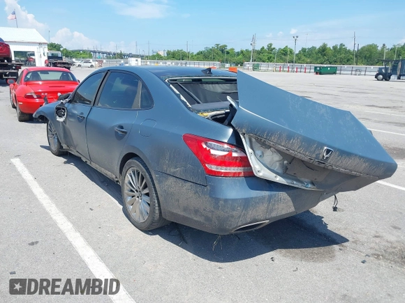 2014 Hyundai Equus Signature with VIN KMHGH4JH4EU082362, listed as a IAAI auction lot 40009982 with 104,388 mi miles and . Bid and sale history available at DreamBid. Image 3.