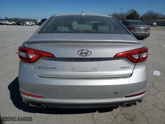 2016 Hyundai Sonata 2.4L Sport with VIN 5NPE34AF2GH428964, listed as a Copart auction lot 46876405 with 125,448 mi miles and Salvage Title. Bid and sale history available at carsss.com. Image 6.