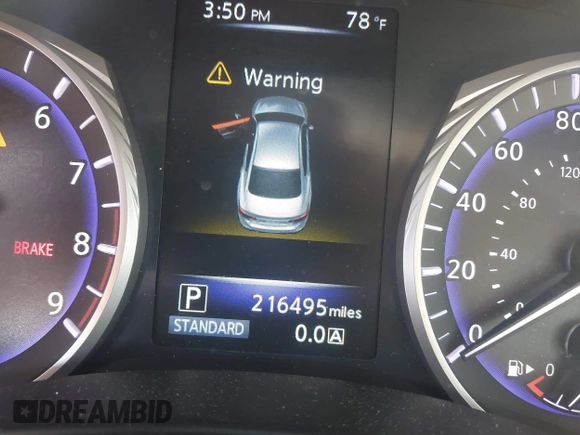 2015 Infiniti Q50 Premium with VIN JN1BV7ARXFM414391, listed as a IAAI auction lot 42245462 with 216,495 mi miles and . Bid and sale history available at DreamBid. Image 15.