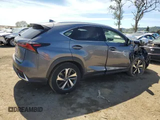 2019 Lexus NX 300h with VIN JTJBJRBZ1K2106287, listed as a Copart auction lot 50622065 with 56,259 mi miles and Salvage title. Bid and sale history available at DreamBid. Image 3.