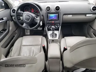 2007 Audi A3 with VIN WAUHF78P27A043168, listed as a Copart auction lot 83218044 with 182,598 mi miles and Salvage title. Bid and sale history available at DreamBid. Image 8.