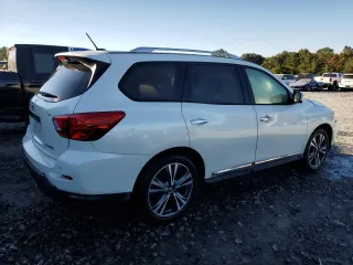 2017 Nissan Pathfinder Platinum with VIN 5N1DR2MN0HC600158, listed as a Copart auction lot 75987994 with 146,529 mi miles and Salvage Title. Bid and sale history available at carsss.com. Image 3.