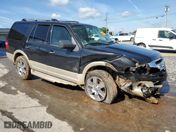 2010 Ford Expedition Eddie Bauer with VIN 1FMJU1H54AEA34442, listed as a Copart auction lot 55805815 with 135,750 mi miles and Salvage title. Bid and sale history available at DreamBid. Image 4.