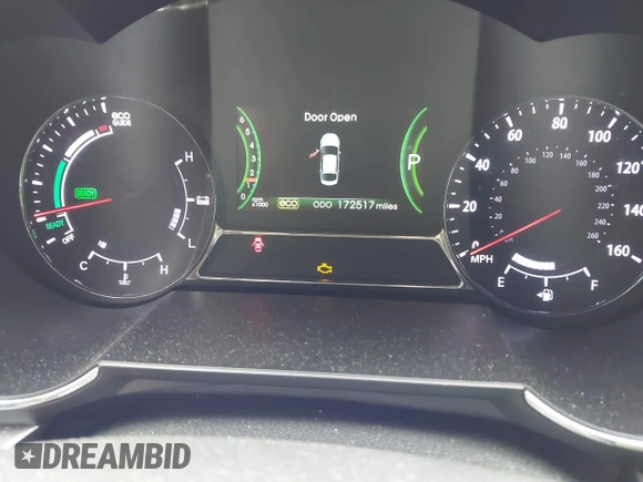 2012 Kia Optima Hybrid with VIN KNAGM4AD6C5014582, listed as a IAAI auction lot 42186511 with 172,517 mi miles. Bid and sale history available at carsss.com. Image 7.