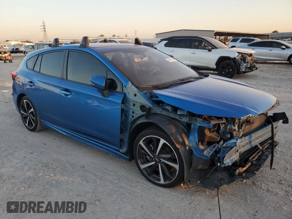 2020 Subaru Impreza Special Sports with VIN 4S3GTAM62L3702303, listed as a Copart auction lot 80070144 with 78,777 mi miles and Salvage title. Bid and sale history available at DreamBid. Image 4.