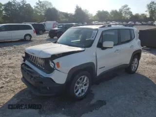 2018 Jeep Renegade Latitude with VIN ZACCJABB7JPH75163, listed as a Copart auction lot 54932455 with 267,193 mi miles and Salvage title. Bid and sale history available at DreamBid. Image 1.