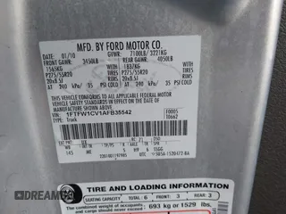 2010 Ford F-150 XL with VIN 1FTFW1CV1AFB35542, listed as a IAAI auction lot 41227137 with 59,530 mi miles. Bid and sale history available at carsss.com. Image 9.