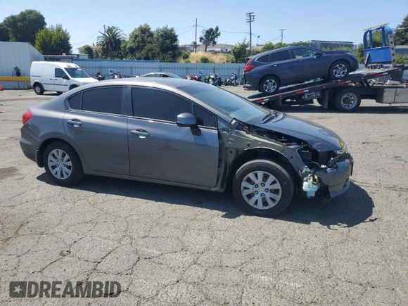 2012 Honda Civic LX z VIN 2HGFB2F59CH603985, wystawiony jako Copart lot #55675435 z przebiegiem 125 567 mil mil oraz Szkoda całkowita • Salvage title. Historia ofert i sprzedaży dostępna na DreamBid. Obrazek 4.