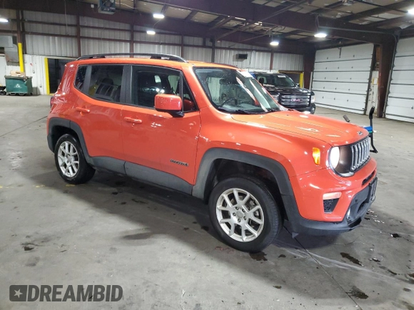 2019 Jeep Renegade Latitude z VIN ZACNJBBB4KPK02492, wystawiony jako Copart lot #55523965 z przebiegiem 60 083 mil mil oraz Szkoda całkowita • Salvage title. Historia ofert i sprzedaży dostępna na DreamBid. Obrazek 4.