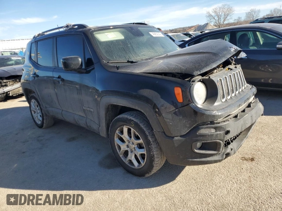2018 Jeep Renegade Latitude z VIN ZACCJBBB0JPH59666, wystawiony jako Copart lot #46852345 z przebiegiem 111 668 mil mil oraz Szkoda całkowita • Salvage title. Historia ofert i sprzedaży dostępna na DreamBid. Obrazek 4.