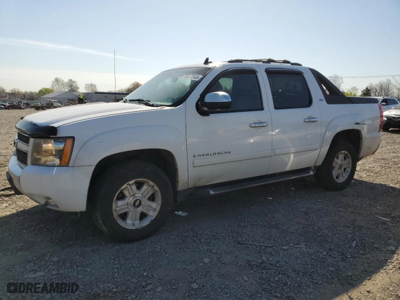 2007 Chevrolet Avalanche LTZ with VIN 3GNFK12387G313473, listed as a Copart auction lot 53617545 with 457,533 mi miles and Clean Title. Bid and sale history available at carsss.com. Image 1.