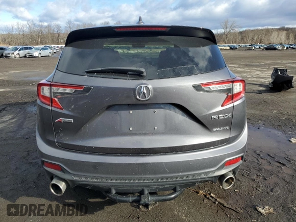 2020 Acura RDX w/A-Spec Pkg with VIN 5J8TC2H60LL041127, listed as a Copart auction lot 43504365 with 75,660 mi miles and Salvage title. Bid and sale history available at DreamBid. Image 6.