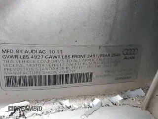 2012 Audi A4 Premium with VIN WAUBFAFL1CN012984, listed as a Copart auction lot 65837295 with 142,547 mi miles and Salvage title. Bid and sale history available at DreamBid. Image 12.
