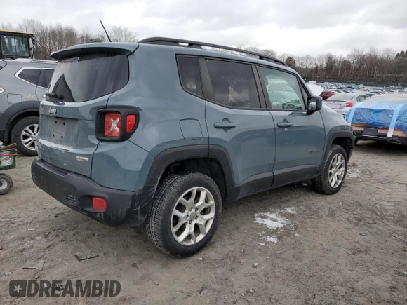 2017 Jeep Renegade Latitude z VIN ZACCJBBB2HPF77395, wystawiony jako Copart lot #46134285 z przebiegiem 104 757 mil mil oraz Szkoda całkowita • Salvage title. Historia ofert i sprzedaży dostępna na DreamBid. Obrazek 3.