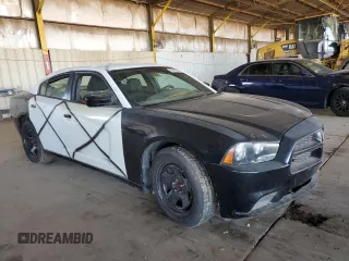 2014 Dodge Charger Police with VIN 2C3CDXAT7EH348811, listed as a Copart auction lot 55414045 with 99,097 mi miles and Clean Title. Bid and sale history available at carsss.com. Image 4.