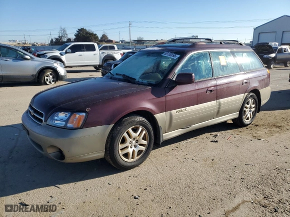 2000 Subaru Legacy Wagon Outback Ltd with VIN 4S3BH6867Y6645556, listed as a Copart auction lot 89100895 with 205,592 mi miles and Salvage Title. Bid and sale history available at carsss.com. Image 1.