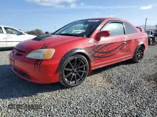 2001 Honda Civic EX with VIN 1HGEM22901L009803, listed as a Copart auction lot 47668165 with 230,728 mi miles and Salvage Title. Bid and sale history available at carsss.com. Image 1.