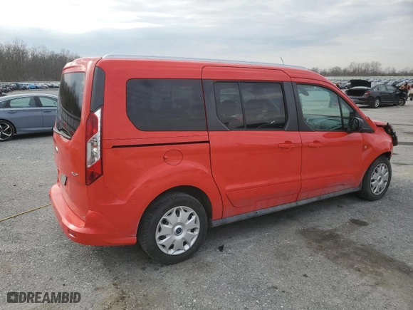2016 Ford Transit Connect Wagon XLT with VIN NM0GE9F7XG1258147, listed as a Copart auction lot 46670135 with 136,163 mi miles and Salvage Title. Bid and sale history available at carsss.com. Image 3.