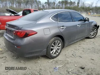 2019 Infiniti Q70 Luxe with VIN JN1BY1AR9KM585437, listed as a Copart auction lot 46824235 with 35,488 mi miles and Salvage Title. Bid and sale history available at DreamBid. Image 3.