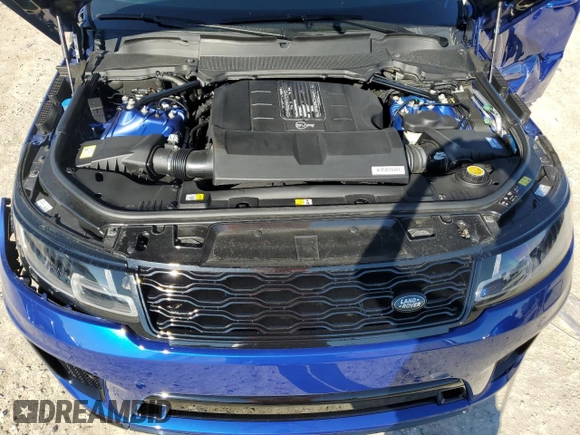 2020 Land Rover Range Rover Sport SVR with VIN SALWZ2RE2LA746158, listed as a Copart auction lot 46848485 with 15,320 mi miles and Salvage Title. Bid and sale history available at carsss.com. Image 12.