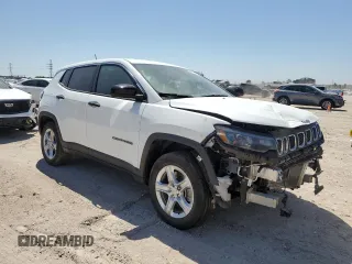 2023 Jeep Compass Sport with VIN 3C4NJDAN7PT547994, listed as a Copart auction lot 52133135 with 35,148 mi miles and Salvage title. Bid and sale history available at DreamBid. Image 4.