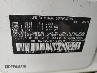 2017 Subaru Legacy Premium с VIN 4S3BNAC69H3069036, выставлен на аукционе Copart как лот 60953945 с пробегом 126 218 миль миль и Чистый • Clean title. История ставок и продаж доступна на DreamBid. Изображение 12.